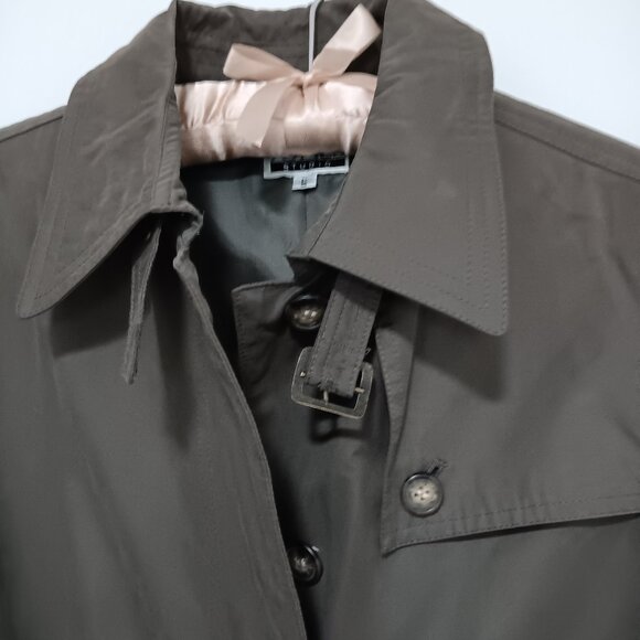 Jones Studio Army Green Trench Coat – Size Small - Picture 2 of 6